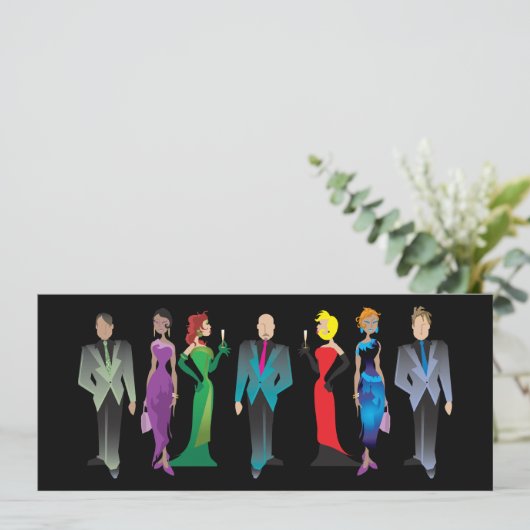 Uitnodiging voor dinergasten (Staand voorkant)