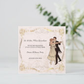 Uitnodiging voor Dinner & Dance Party (Staand voorkant)