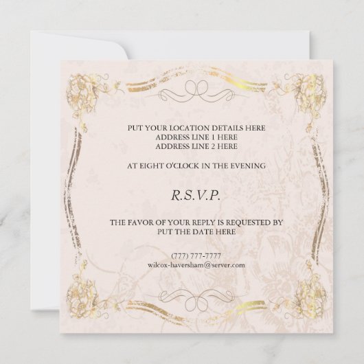 Uitnodiging voor Dinner & Dance Party (Achterkant)