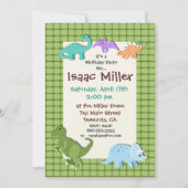 uitnodiging voor dinosaurusfeest (Voorkant)