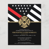 Uitnodiging voor diploma-uitreiking feest brandwee (Voorkant)