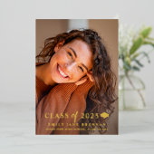 Uitnodiging voor diploma-uitreiking Graffiti foto (Staand Voorkant)