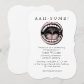 Uitnodiging voor diploma-uitreiking van tandheelku (Voorkant / Achterkant)