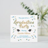 Uitnodiging voor diploma-uitreikingsfeest (Staand voorkant)