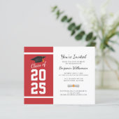 Uitnodiging voor diploma-uitreikingsfeest afgestud (Staand voorkant)