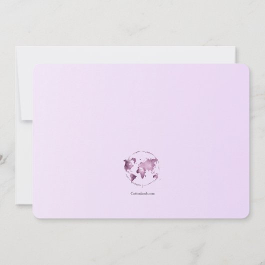 Uitnodiging voor diploma-uitreikingsfeest 'Reizen (Achterkant)