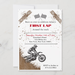 Uitnodiging voor Dirt Bike Feestje 