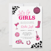 Uitnodiging voor Disco Bachelorette (Voorkant)