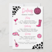 Uitnodiging voor Disco Bachelorette (Achterkant)