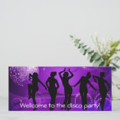 Uitnodiging voor Disco-partij (Staand voorkant)