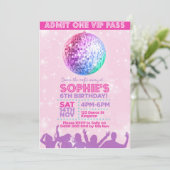 Uitnodiging voor disco voor afdrukbare gepersonali (Staand voorkant)