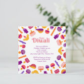 Uitnodiging voor Diwali-feestviering (Staand voorkant)