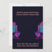 Uitnodiging voor DJ Birthday Party -  (Achterkant)