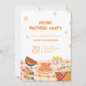 Uitnodiging voor Dochter's Picknick Verjaardagsfee (Voorkant)