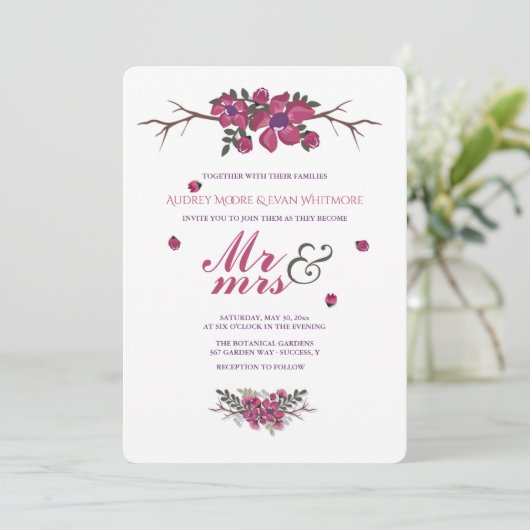 Uitnodiging voor dogwood (Staand voorkant)