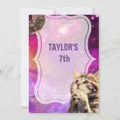 Uitnodiging voor Donut Cat Galaxy (Achterkant)