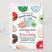 Uitnodiging voor Donuts en Cacao Holiday Party (Voorkant)