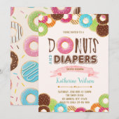 Uitnodiging voor donuts- en luierfeestje (Voorkant / Achterkant)
