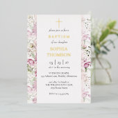 Uitnodiging voor doopbloemen (Staand Voorkant)