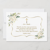 Uitnodiging voor Doopfeest Met Bloemen Doopfeest (Achterkant)