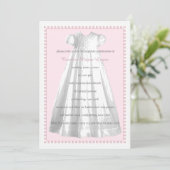 uitnodiging voor doopkapjesjurk (Staand voorkant)