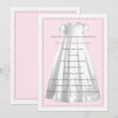 uitnodiging voor doopkapjesjurk (Voorkant / Achterkant)