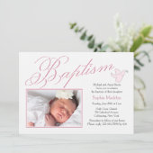 Uitnodiging voor dooplettertype (Staand voorkant)