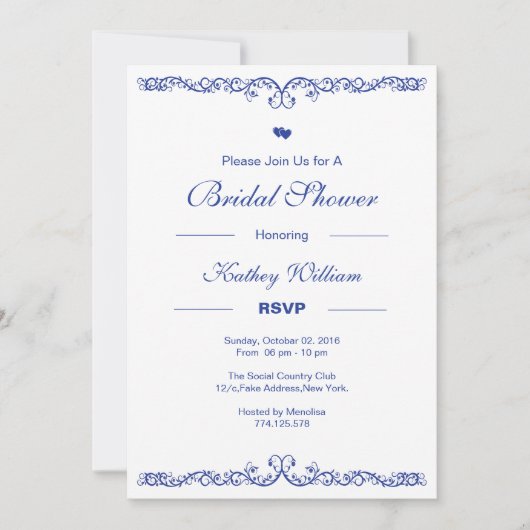 Uitnodiging voor douche (Voorkant)