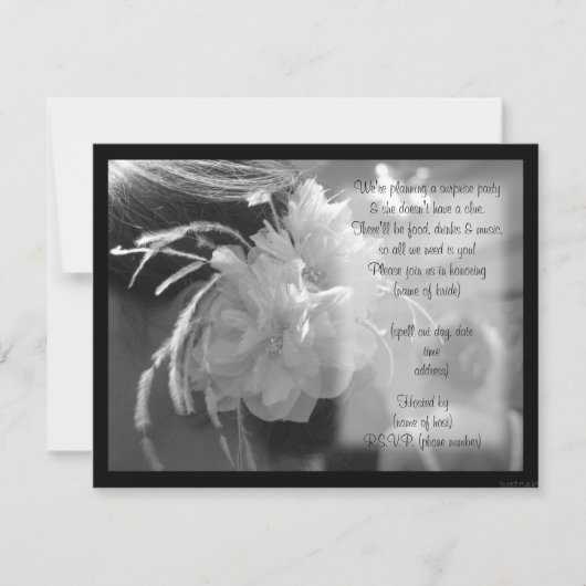 uitnodiging voor douche (Voorkant)