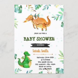 Uitnodiging voor dragon baby shower