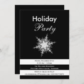 Uitnodiging voor dramatische Black & White Holiday (Voorkant / Achterkant)
