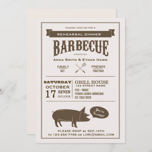 Uitnodiging voor driedaagse feestdag (Voorkant / Achterkant)