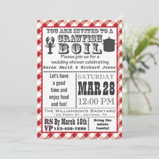 Uitnodiging voor driekwart bruiloft (Staand voorkant)