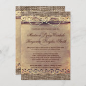 Uitnodiging voor  driepuntswonding in het Rustisch (Voorkant / Achterkant)