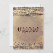 Uitnodiging voor  driepuntswonding in het Rustisch (Achterkant)