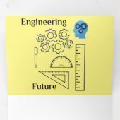 Uitnodiging voor drievoudige letter fold ( ENGINEE (Binnenzijde eerst)