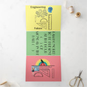 Uitnodiging voor drievoudige letter fold ( ENGINEE (Binnen)