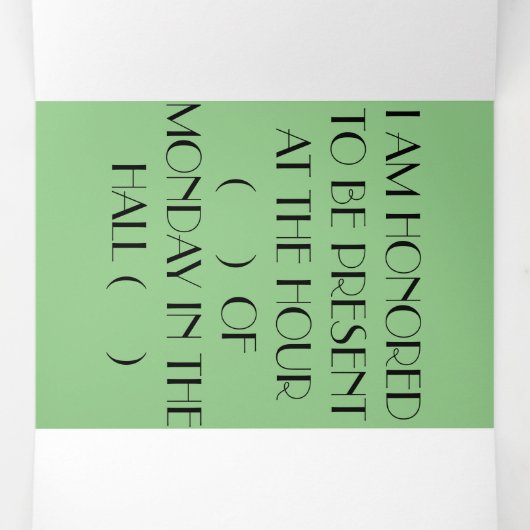 Uitnodiging voor drievoudige letter fold ( ENGINEE (Binnenkant midden)