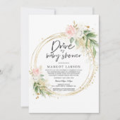 Uitnodiging voor Drive By Baby Shower in greenery  (Voorkant)