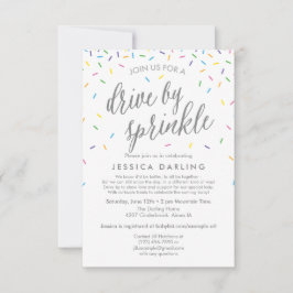 Uitnodiging voor Drive by Sprinkle babyfeestje