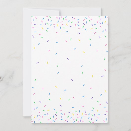 Uitnodiging voor Drive by Sprinkle babyfeestje (Achterkant)