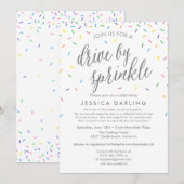 Uitnodiging voor Drive by Sprinkle babyfeestje (Voorkant / Achterkant)