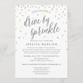 Uitnodiging voor Drive by Sprinkle babyfeestje