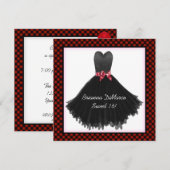 Uitnodiging voor drukkers van Black Party (Voorkant / Achterkant)