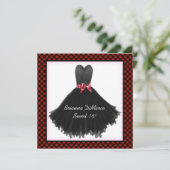 Uitnodiging voor drukkers van Black Party (Staand voorkant)