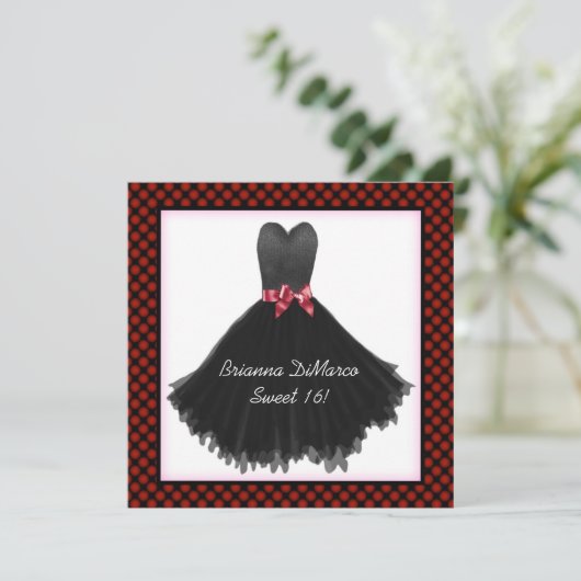 Uitnodiging voor drukkers van Black Party (Staand voorkant)