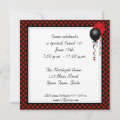 Uitnodiging voor drukkers van Black Party (Achterkant)