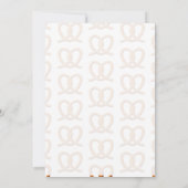 Uitnodiging voor drukpatroon Pretzel-tekening (Achterkant)