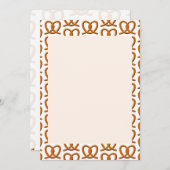 Uitnodiging voor drukpatroon Pretzel-tekening (Voorkant / Achterkant)