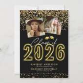 Uitnodiging voor dubbel afstudeerfeest (Voorkant)